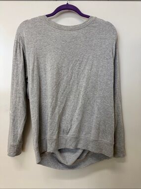 Beyond Yoga Heather Gray Lightweight Pullover Sweatshirt